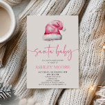 Santa Baby Pink Pet Christmas Holiday Baby shower Kaart<br><div class="desc">Dit is een Santa Baby Pink Pet kerstvakantie Baby shower uitnodiging!</div>