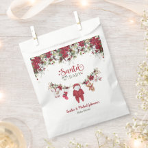 Santa Baby Poinsettia Wasklijn Baby Shower