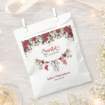 Santa Baby Poinsettia Wasklijn Baby Shower