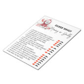 Santa Baby Polar Beer Baby shower raad eens wie Notitieblok (Schuin)