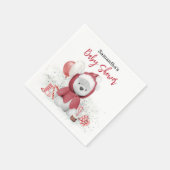 Santa Baby Polar Teddy Bear Kerstmis Servet (Hoek)