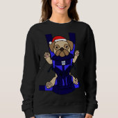 Santa Baby Pug Funny Cute Dog mam Pap Kerstmis Gi Trui (Voorkant)
