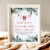 Santa Baby Raad eens hoeveel sneeuwballen er Baby  Poster