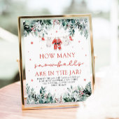 Santa Baby Raad eens hoeveel sneeuwballen er Baby Poster