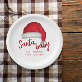 Santa Baby Red Eenvoudige Traditionele Kerstmis Papieren Bordje