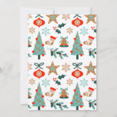 Santa Baby Red en blauw kerstBaby shower Kaart (Achterkant)