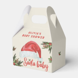 Santa Baby Red Pet Kerst Baby shower Bedankdoosjes