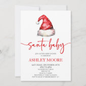 Santa Baby Red Pet Kerst vakantie Baby shower Kaart (Voorkant)