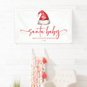 Santa Baby Red Pet Kerst vakantie Baby shower Spandoek (Insitu)