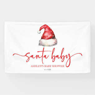 Santa Baby Red Pet Kerst vakantie Baby shower Spandoek