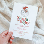 Santa Baby Retro Baby shower Uitnodiging