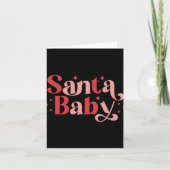 Santa Baby Retro Christmas Tygraphy Toddler T Shir Kaart (Voorkant)
