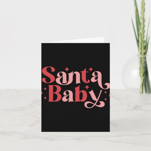 Santa Baby Retro Christmas Tygraphy Toddler T Shir Kaart (Voorkant)