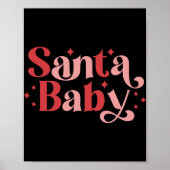 Santa Baby Retro Christmas Tygraphy Toddler T Shir Poster (Voorkant)