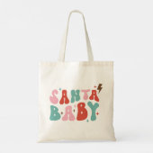 Santa Baby Retro Kerstmis Tote Bag (Achterkant)