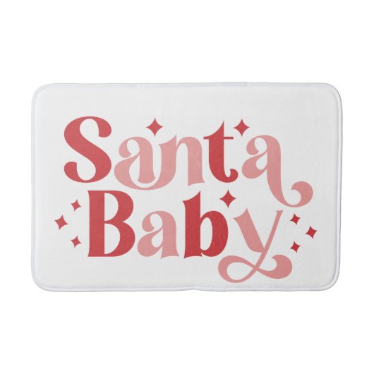 Santa Baby - Retro kersttypografie Badmat (Voorkant)