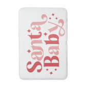 Santa Baby - Retro kersttypografie Badmat (Voorkant Verticaal)