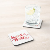 Santa Baby - Retro kersttypografie Bier Onderzetter (Rechterzijde)