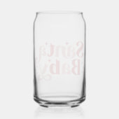 Santa Baby - Retro kersttypografie Blikvorm Glas (Achterkant)