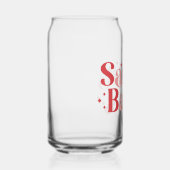 Santa Baby - Retro kersttypografie Blikvorm Glas (Rechts)