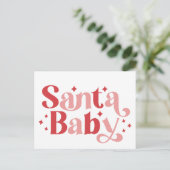 Santa Baby - Retro kersttypografie Briefkaart (Staand voorkant)