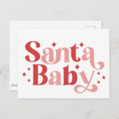 Santa Baby - Retro kersttypografie Briefkaart (Voorkant / Achterkant)