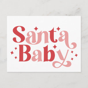 Santa Baby - Retro kersttypografie Briefkaart