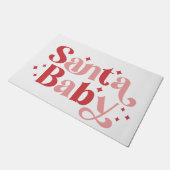 Santa Baby - Retro kersttypografie Deurmat (Schuin)