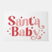 Santa Baby - Retro kersttypografie Deurmat (Voorkant)