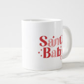 Santa Baby - Retro kersttypografie Grote Koffiekop (Voorkant rechts)