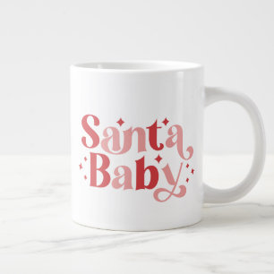 Santa Baby - Retro kersttypografie Grote Koffiekop