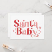 Santa Baby - Retro Kersttypografie Kaart (Voorkant / Achterkant in situ)