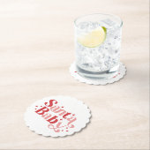 Santa Baby - Retro kersttypografie Kartonnen Onderzetters (Insitu)