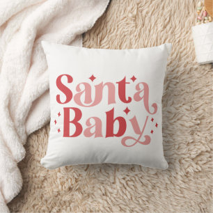 Santa Baby - Retro kersttypografie Kussen