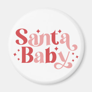 Santa Baby - Retro kersttypografie Magneet