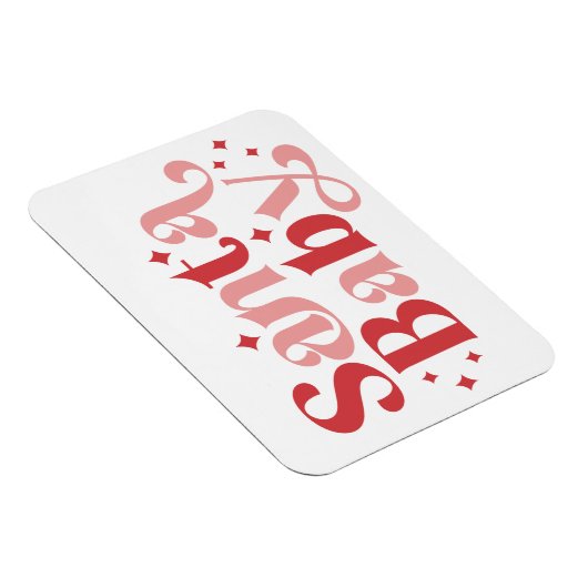 Santa Baby - Retro kersttypografie Magneet (Rechterzijde)