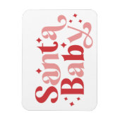 Santa Baby - Retro kersttypografie Magneet (Verticaal)