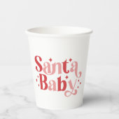 Santa Baby - Retro kersttypografie Papieren Bekers (Voorkant)