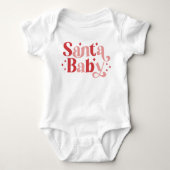 Santa Baby - Retro kersttypografie Romper (Voorkant)