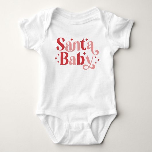 Santa Baby - Retro kersttypografie Romper (Voorkant)