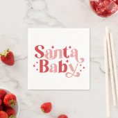 Santa Baby - Retro kersttypografie Servet (Insitu)