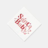 Santa Baby - Retro kersttypografie Servet (Hoek)