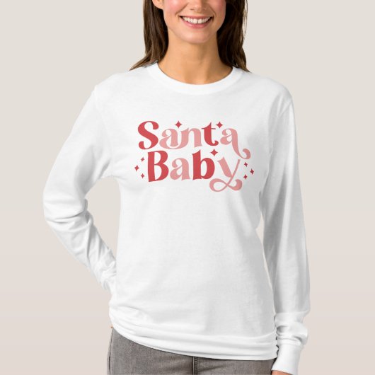 Santa Baby - Retro kersttypografie T-shirt (Voorkant)