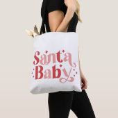 Santa Baby - Retro kersttypografie Tote Bag (Dichtbij)