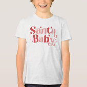Santa Baby - Retro kersttypografie Tri-Blend Shirt (Voorkant)