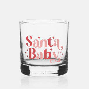 Santa Baby - Retro kersttypografie Whisky Glas