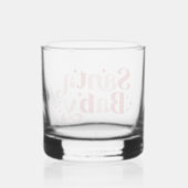 Santa Baby - Retro kersttypografie Whisky Glas (Achterkant)