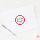 Santa Baby Rode Kerst Baby Shower Sticker (Envelop)