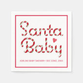 Santa Baby Rode Kerstdouche servetten (Voorkant)