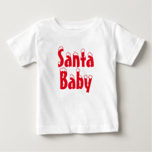 Santa Baby rode sneeuw typografie schattig kerst